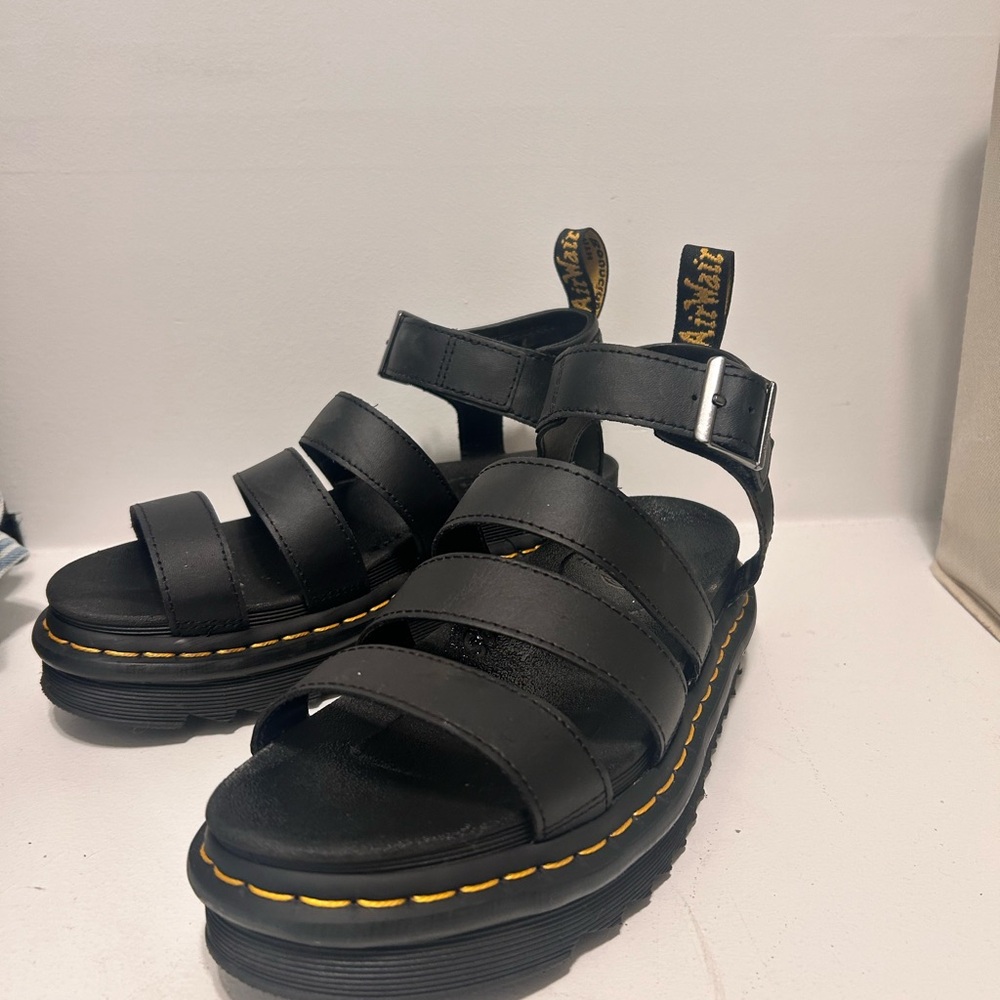 Dr. Martens Black Multi-Strap Sandals